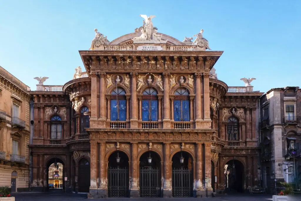 Facade of Bellini Opera House (Teatro Massimo Bellini)