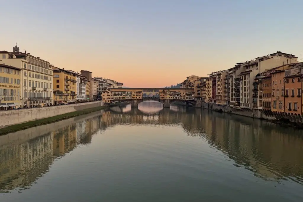 Ponte Vecchio bridge over the Arno River in Florence