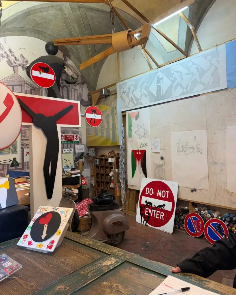 Interior of CLET Studio in Florence Italy