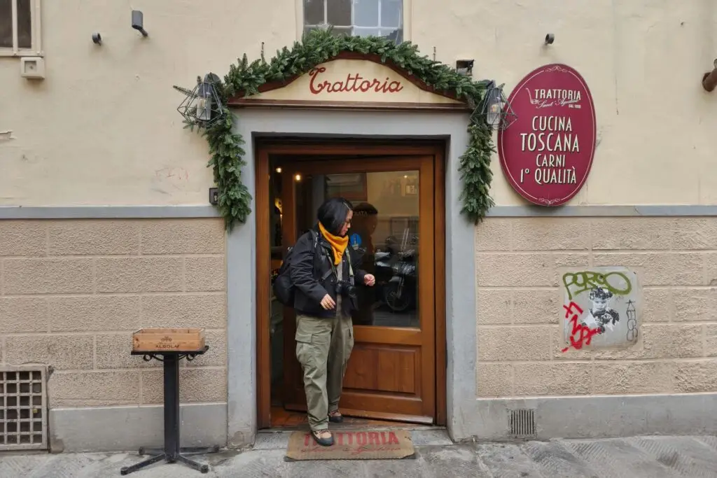 Exterior of Trattoria Sant’Agostino in Florence