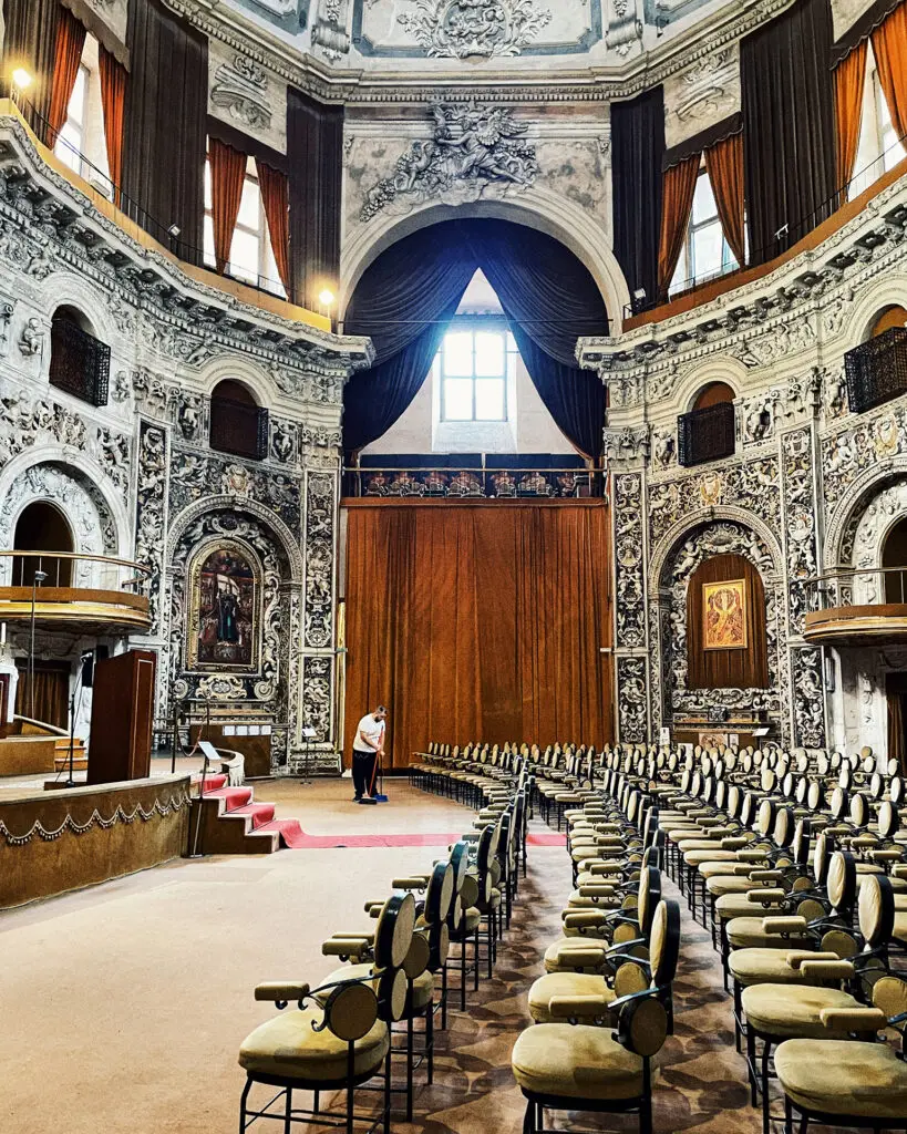 Interior of the Church of the Most Holy Saviour in Palermo